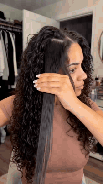 Hair Pro spazzola lisciante in funzione