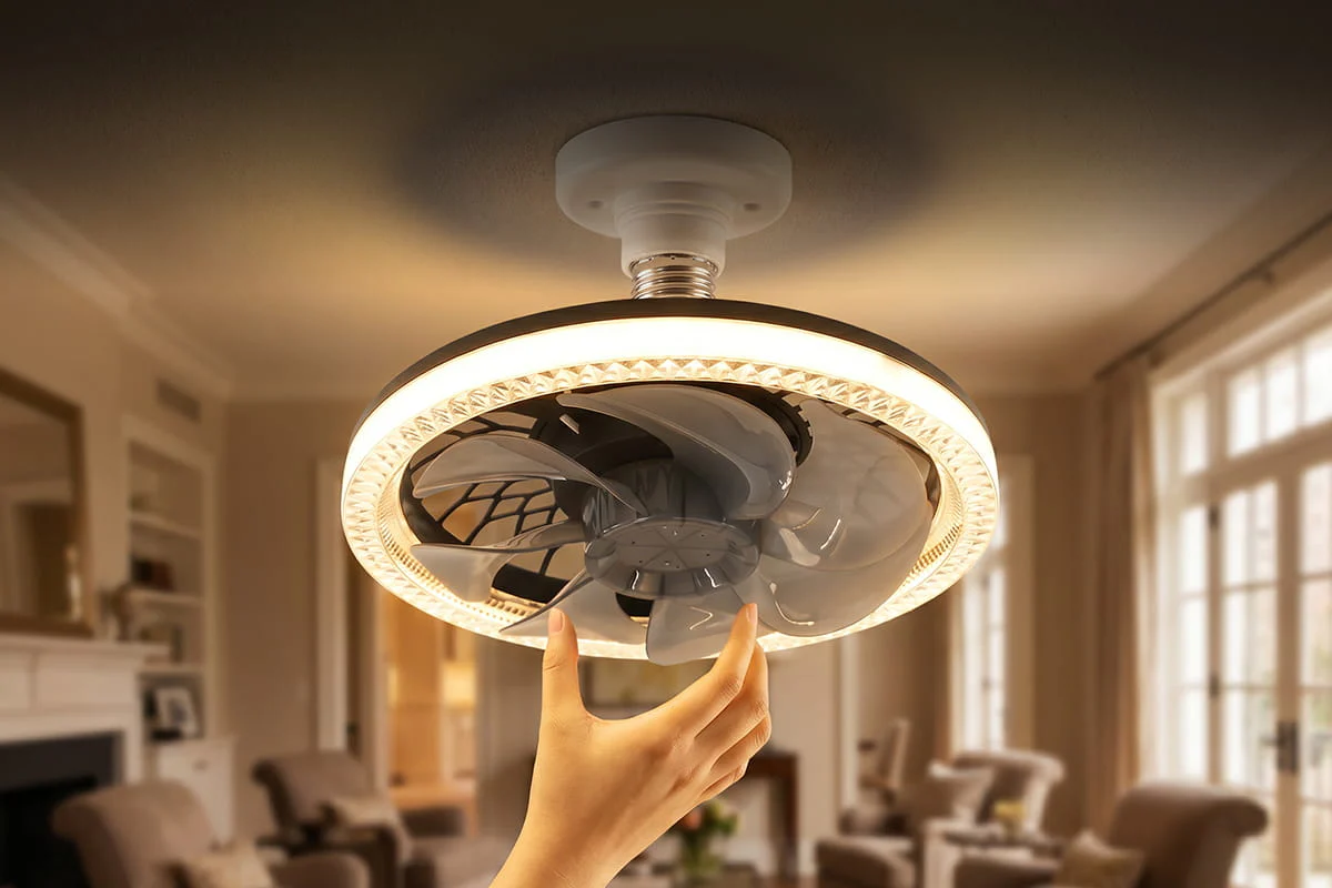 LED Ceiling Fan in funzione