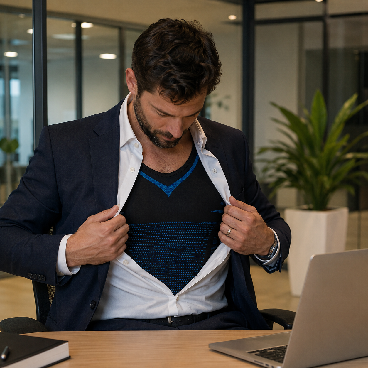 SlimFit sotto una camicia da lavoro