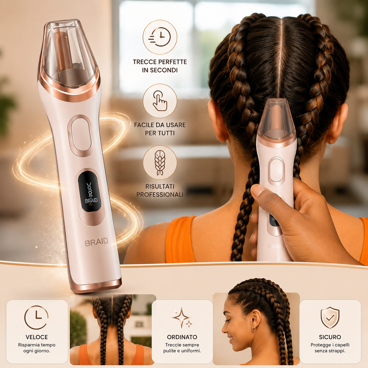 Dettaglio dello strumento Hair Braiding Tool