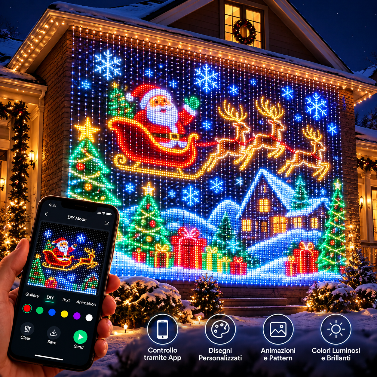Magic PixelCurtain decorazione luminosa per casa