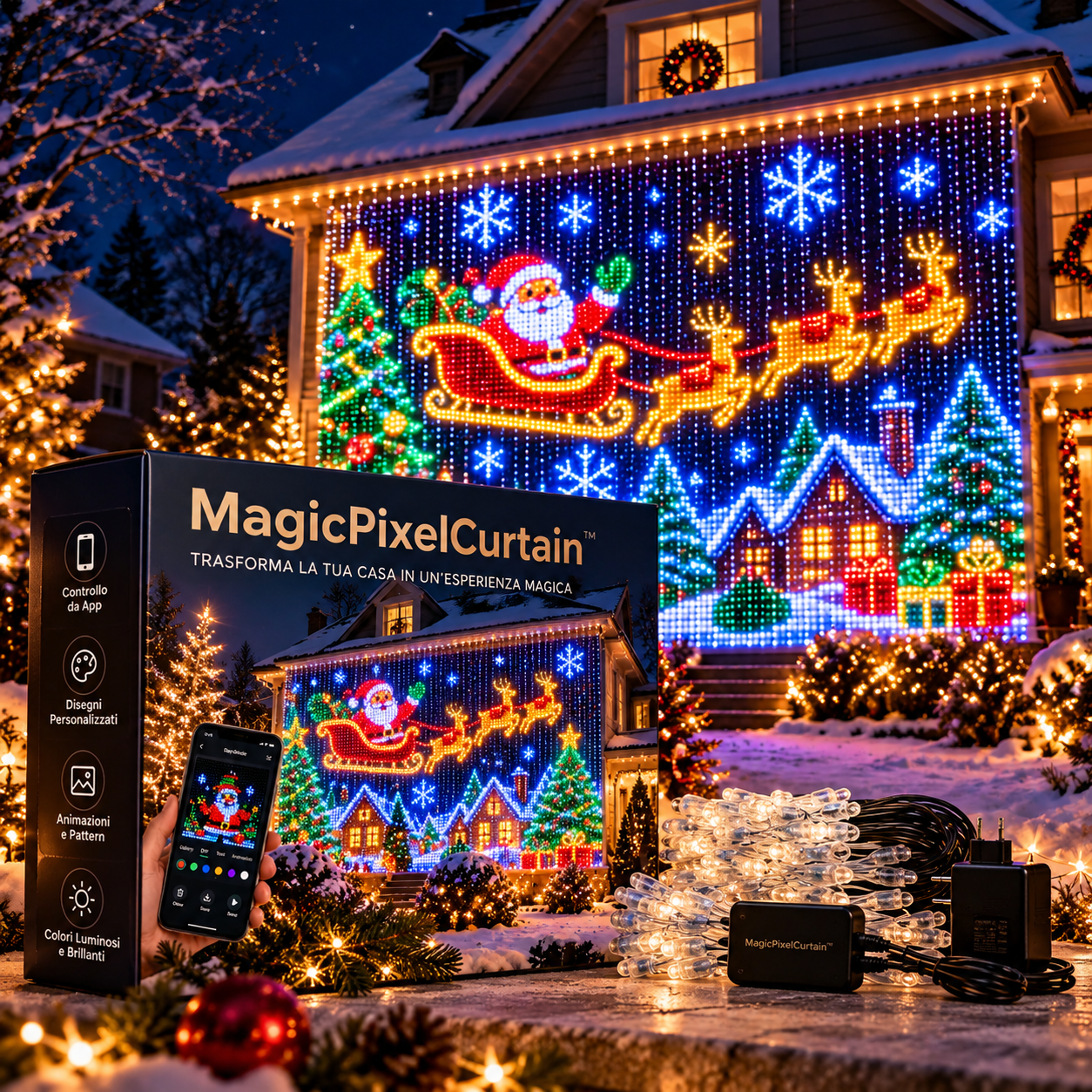 Decorazione luminosa Magic PixelCurtain