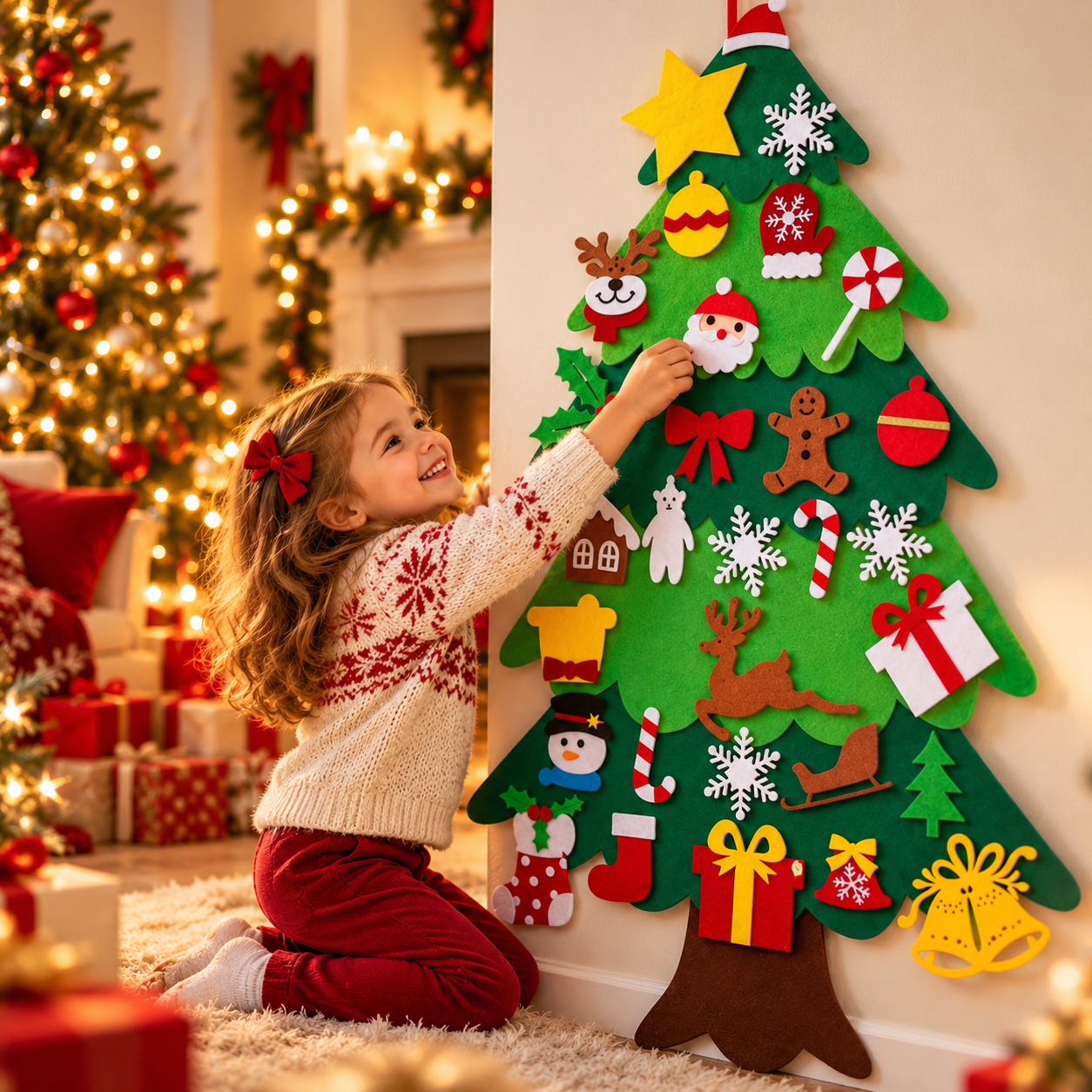 Albero di Natale in feltro per bambini